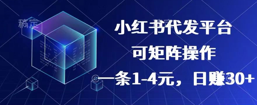 【小红书的 抖音视频】代发平台，一条1~4元，日赚30 的可靠小程序，可引流矩阵实际操作-轻创社