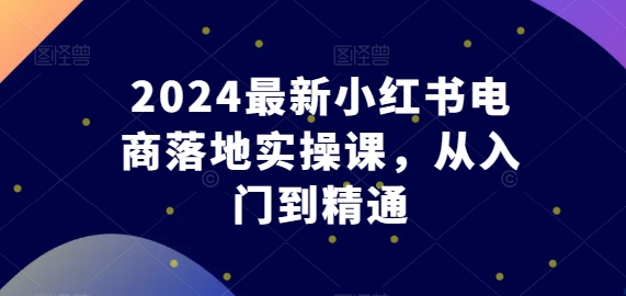 2024全新小红书电商落地式实操课，实用教程-轻创社