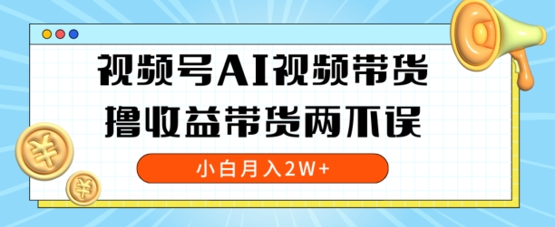 视频号AI视频带货，全程解放双手，撸收益带货两不误，小白月入2W+-轻创社
