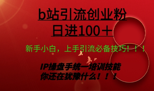 日引创业粉 100+ b 站全套打法【实操教学】不容错过-轻创社