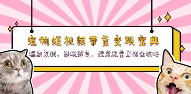 小宠物短视频卖货转现秘笈：爆品拷贝、违反规定防止、精准流量攻占攻略大全-轻创社