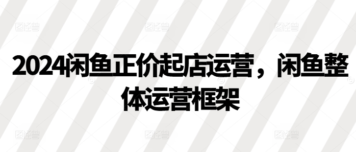 2024闲鱼平台原价出单经营，闲鱼平台总体运营框架-轻创社