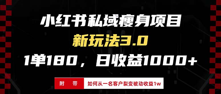 小红书的减肥新项目3.0方式，新手入门日赚盈利1000 （附从一名客户裂变盈利…-轻创社