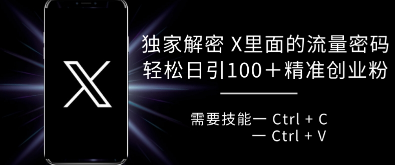 独家代理破译 X 里边的总流量登陆密码，拷贝轻轻松松日引100-轻创社