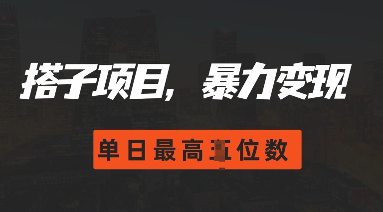 2024搭子玩法，0门槛，暴力变现，单日最高破四位数【揭秘】-轻创社