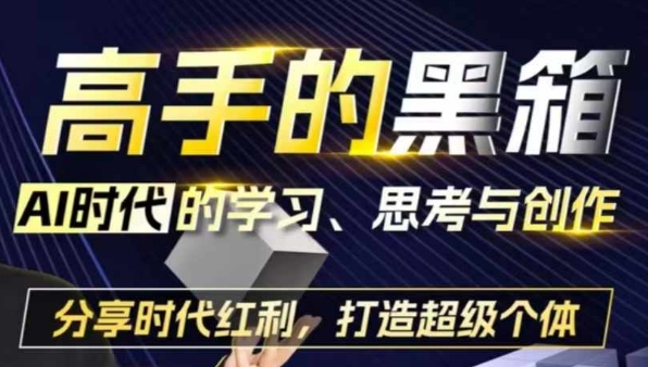 高手的黑箱：AI时代学习、思考与创作-分红时代红利，打造超级个体-轻创社